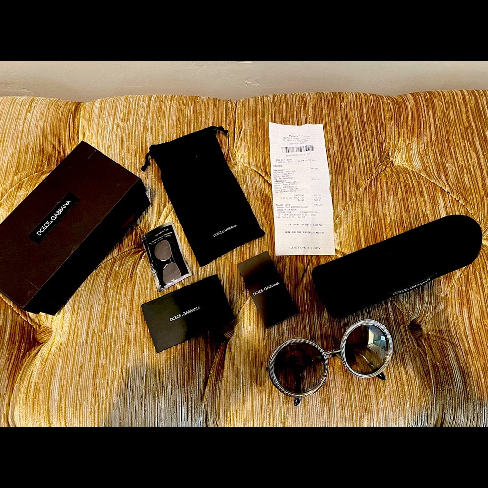 Dolce and Gabbana Sunglasses - Round / Gold - Picture 5 of 6